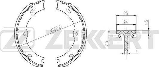 Zekkert BK-4331 - Комплект гальм, барабанний механізм avtolavka.club