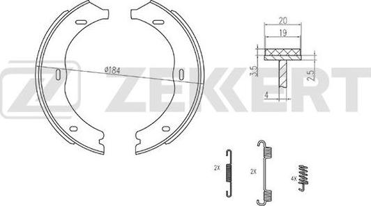 Zekkert BK-4323 - Комплект гальм, барабанний механізм avtolavka.club