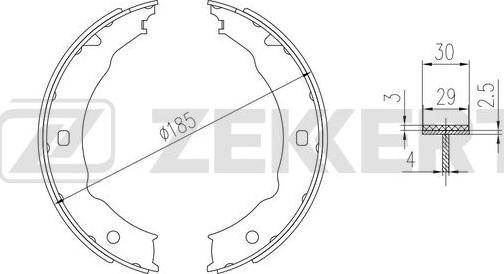 Zekkert BK-4374 - Комплект гальм, барабанний механізм avtolavka.club