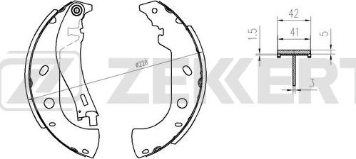 Zekkert BK-4293 - Комплект гальм, барабанний механізм avtolavka.club