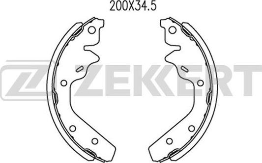 Zekkert BK-4292 - Комплект гальм, барабанний механізм avtolavka.club