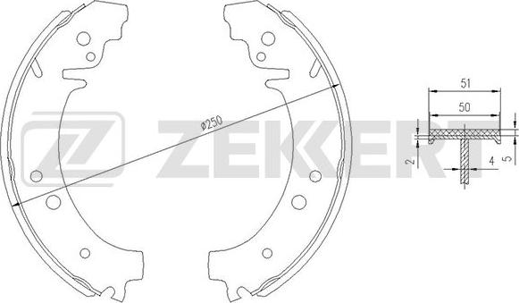 Zekkert BK-4273 - Комплект гальм, барабанний механізм avtolavka.club