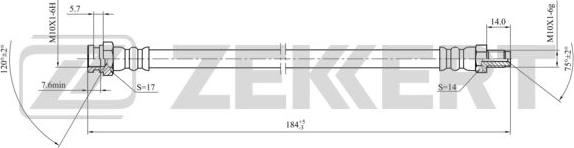 Zekkert BS-9435 - Гальмівний шланг avtolavka.club