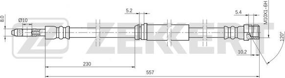 Zekkert BS-9505 - Гальмівний шланг avtolavka.club