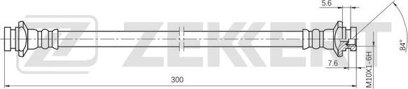 Zekkert BS-9522 - Гальмівний шланг avtolavka.club