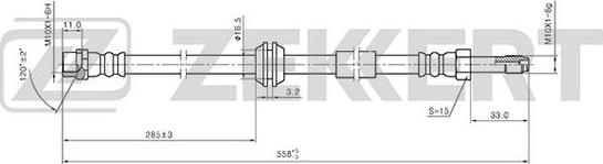 Zekkert BS-9399 - Гальмівний шланг avtolavka.club