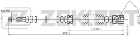 Zekkert BS-9214 - Гальмівний шланг avtolavka.club