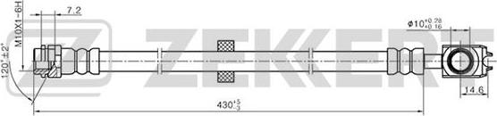 Zekkert BS-9238 - Гальмівний шланг avtolavka.club