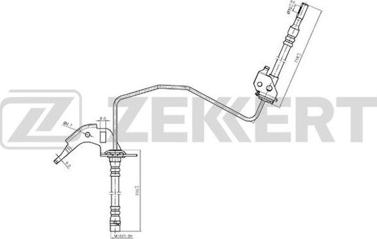 Zekkert BS-9233 - Гальмівний шланг avtolavka.club