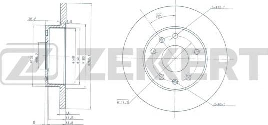 Zekkert BS-5959 - Гальмівний диск avtolavka.club