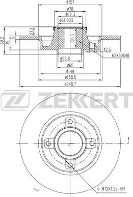 Zekkert BS-5989 - Гальмівний диск avtolavka.club