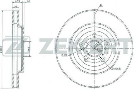 Zekkert BS-5402 - Гальмівний диск avtolavka.club