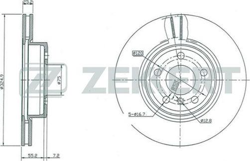 Zekkert BS-5410 - Гальмівний диск avtolavka.club