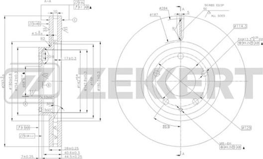 Zekkert BS-5488 - Гальмівний диск avtolavka.club