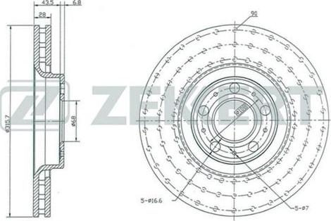 Zekkert BS-5429 - Гальмівний диск avtolavka.club