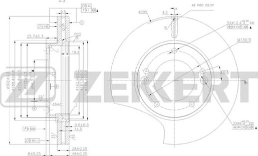 Zekkert BS-5475 - Гальмівний диск avtolavka.club