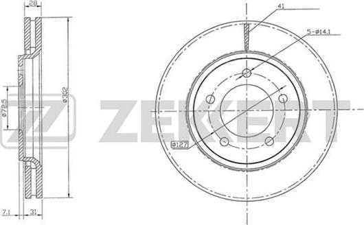 Zekkert BS-5505 - Гальмівний диск avtolavka.club