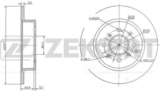 Zekkert BS-5690 - Гальмівний диск avtolavka.club