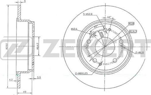 Zekkert BS-5644 - Гальмівний диск avtolavka.club