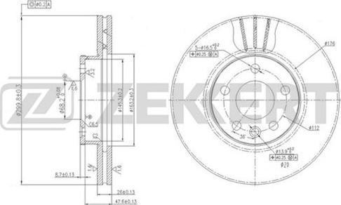 Zekkert BS-5612 - Гальмівний диск avtolavka.club