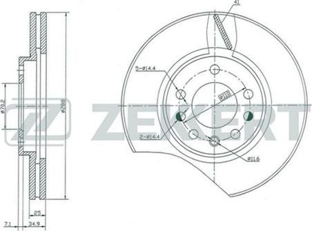 Zekkert BS-5099 - Гальмівний диск avtolavka.club