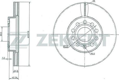 Zekkert BS-5043 - Гальмівний диск avtolavka.club