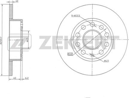 Zekkert BS-5042 - Гальмівний диск avtolavka.club