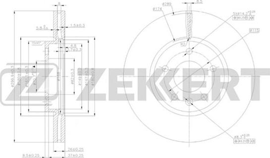 Zekkert BS-5051 - Гальмівний диск avtolavka.club