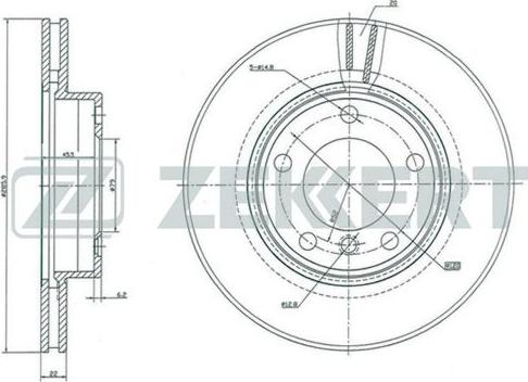 Zekkert BS-5004 - Гальмівний диск avtolavka.club