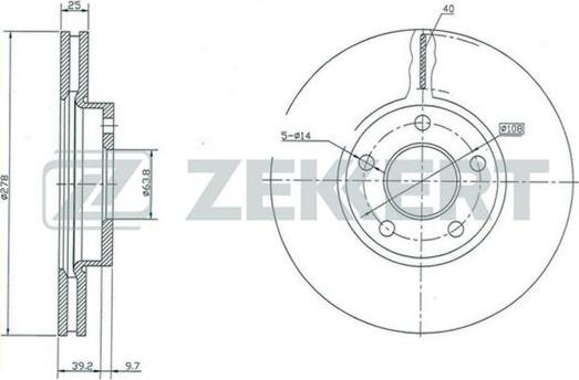 Zekkert BS-5005 - Гальмівний диск avtolavka.club