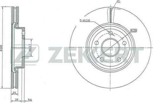 Zekkert BS-5006 - Гальмівний диск avtolavka.club