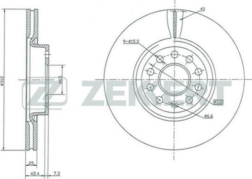 Zekkert BS-5016 - Гальмівний диск avtolavka.club