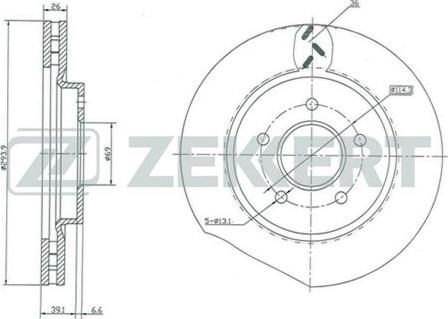 Zekkert BS-5023 - Гальмівний диск avtolavka.club