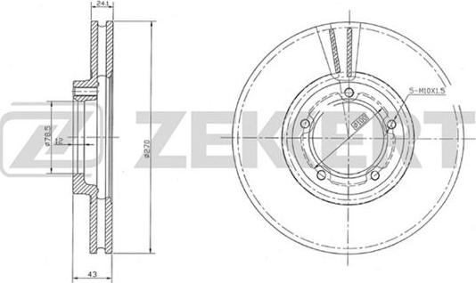 Zekkert BS-5075 - Гальмівний диск avtolavka.club