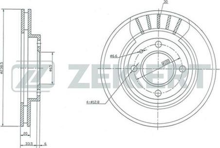 Zekkert BS-5070 - Гальмівний диск avtolavka.club