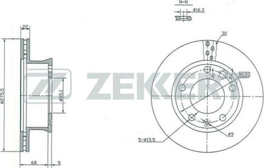 Zekkert BS-5199 - Гальмівний диск avtolavka.club