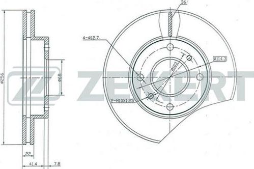 Zekkert BS-5174 - Гальмівний диск avtolavka.club