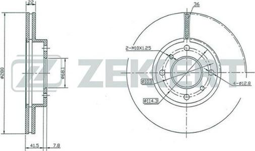 Zekkert BS-5177 - Гальмівний диск avtolavka.club