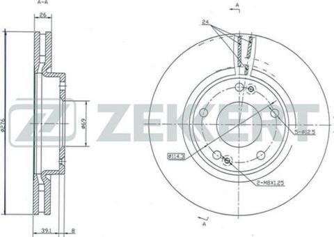 Zekkert BS-5349 - Гальмівний диск avtolavka.club