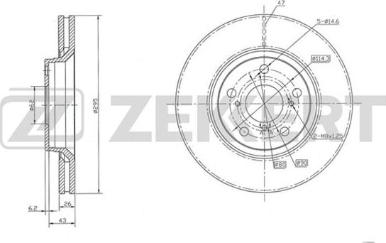 Zekkert BS-5340 - Гальмівний диск avtolavka.club