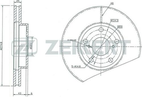 Zekkert BS-5353 - Гальмівний диск avtolavka.club