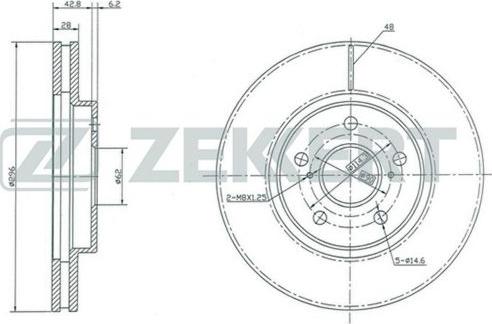 Zekkert BS-5352 - Гальмівний диск avtolavka.club