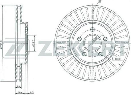 Zekkert BS-5361 - Гальмівний диск avtolavka.club