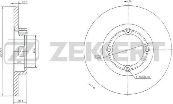 Zekkert BS-5310 - Гальмівний диск avtolavka.club