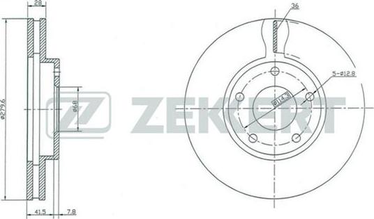 Zekkert BS-5325 - Гальмівний диск avtolavka.club