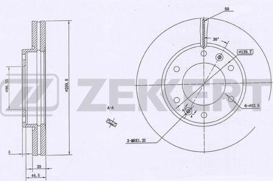 Zekkert BS-5323 - Гальмівний диск avtolavka.club