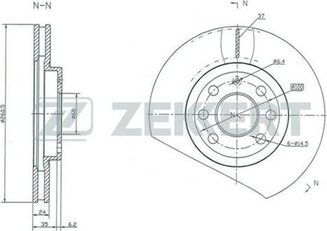 Zekkert BS-5248 - Гальмівний диск avtolavka.club