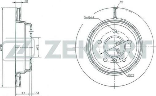 Zekkert BS-5210 - Гальмівний диск avtolavka.club