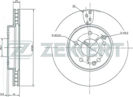 Zekkert BS-5289 - Гальмівний диск avtolavka.club