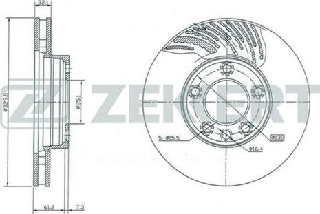 Zekkert BS-5284 - Гальмівний диск avtolavka.club